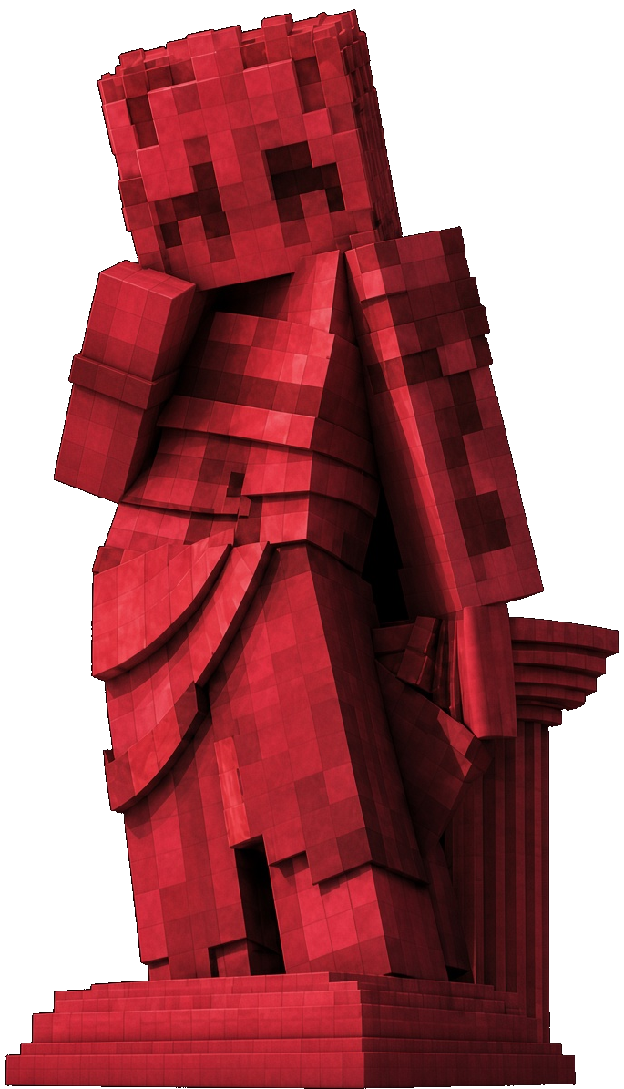 Red statue of LAXIS